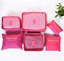 Kit de 6 Bolsas Organizadoras de Maletas - [PAGUE 4 RECIBA 6 - PROMOCIÓN POR TIEMPO SUPER LIMITADO]. Bienestar Minha loja FUCSIA 