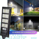 Lampara con panel solar grande 400 W - Potente y duradera. General Tienda Núcleo 